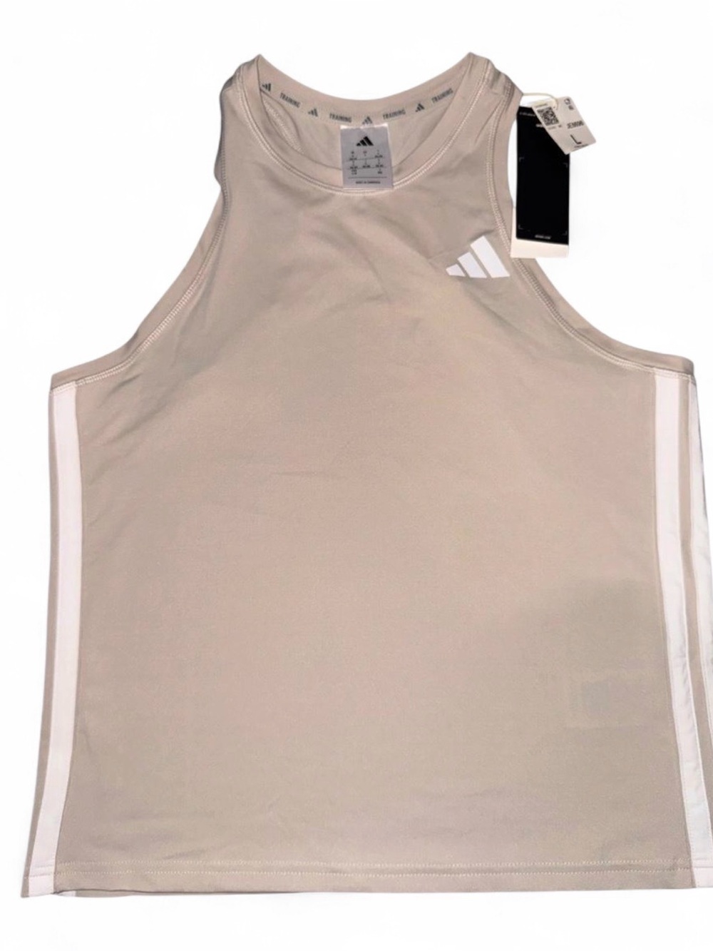 Adidas training tank top in a light beige size L (new)